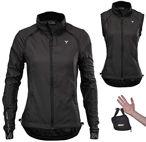 SILVINI Vetta Sportlicher Windbreaker für Damen Windjacke Damen Leicht Fahrradjacke Damen Winddicht Damen Leicht Regenjacke Damen Sport Regenjacke Damen Leichte Laufjacke Damen Regenjacke Beutel