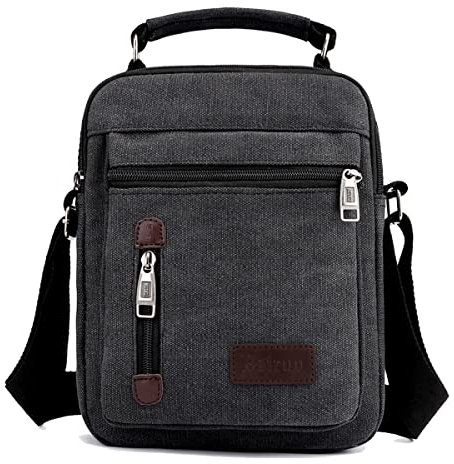 Herren Umhängetasche Canvas Messenger Bags Reise Umhängetasche Große Kapazität Casual Handtasche mit mehreren Taschen für die Arbeit Einkaufen Wandern Täglicher Gebrauch