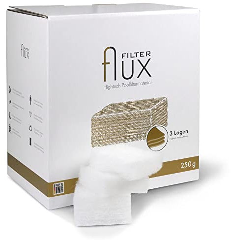 POOL Total Filter Flux Gold 3-lagig 250 g - Hightech Filtermaterial für Pools - Kompatibel mit Allen handelsüblichen Sandfilteranlagen - Ersetzt Filtersand Filterbälle oder Filterglas