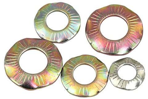 Ctongrun-Rondelle di tenuta M4 M5 M6 M8 M10 M12 Disco Claw TIPO Rondella di messa a terra Bloccante in rilievo 3 304 Gesto anti -slip in acciaio inossidabile Knurled, Resistente all'usura(304 M10 10pc