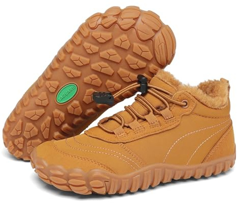 Bambini Barefoot Scarpe Invernali Doposci Antiscivolo Impermeabili Comode con Imbottitura Calda Scarpe Inverno GR.31