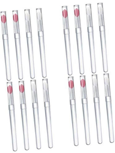 POPETPOP 16 Stk Lippenpinsel Aus Silikon Mit Deckel Lippenpinsel Mit Kappe Make-up-pinselbecher Lippenstift-lipgloss- Lippenpeeling Kämme Für Friseur Kieselgel Werkzeug Mehrzweck