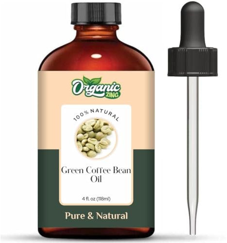 Organic Zing Green Coffee Bean (Coffea Arabica.) Oil | Pure & Natural Carrier Oil for Skincare, Hair Care & Massage - 118ml/3.99fl oz