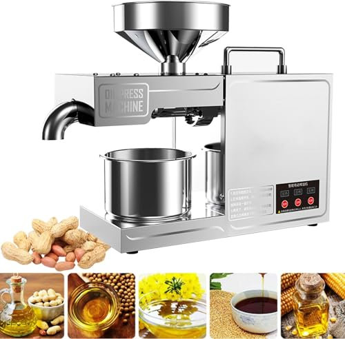 Cashwise 820w Essential Oil Press Machine High Oil Yield Extractor Hot And Cold Extractor Oil Press Machin, Stainless Steel Automatic Kitchen Oil Extractor for Commercial Home Use