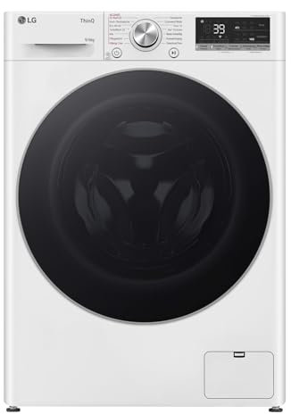 LG Electronics W4WR70961, Klasse A/D, Frontlader-Waschtrockner 9-6 kg, 1360 U/min, AI Direct Drive, Wi-Fi, Tiefenreinigung mit Dampf, TurboWash, Aqualock, Wäsche nachlegen 62 x 60 x 85 cm ꟷ Weiß