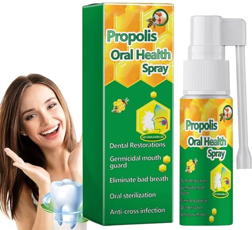 Propolis Mundgesundheitsspray Frischer Atem Mundspray Propolis Zahnreinigungsspray Saubere Zähne, Flecken und Zahnsteinspray Zahnaufhellungsspray