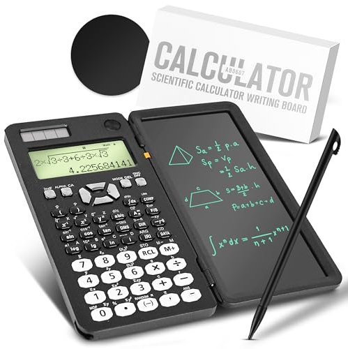 OfficeNest 349 Funktionen – 2025 Update – Wissenschaftlicher Taschenrechner mit LCD-Schreibpad & Stylus – Solar & Batterie – Nicht programmierbar – Für Schule, Abitur, Studium, Uni & Beruf