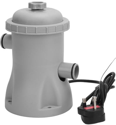 Greensen Pool Filter Pump, 330 Gallon, 16W Pool Filter Pump Pool Cartridge Filter System for Above Ground Swimming Pools, Ideal for Garden Patio Pools (UK plug)