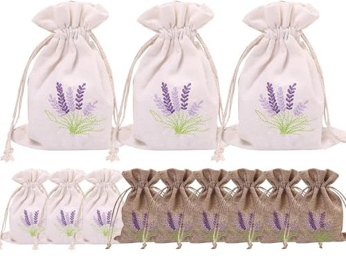 Lavendel-Beutel, leere Beutel, Lavendel-Tuchbeutel mit Kordelzug, weicher Leinen-Lavendel-Beutelhalter, Lufterfrischer-Verpackungsbeutel für getrockneten Lavendel
