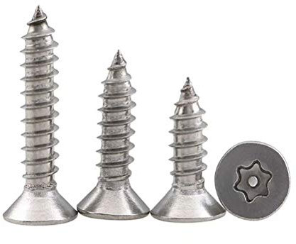 Kreuzkopfschraube, Holzschrauben, Kreuzschlitzschrauben, Edelstahlschrauben, selbstschneidende Schrauben 100 Stück M2,9 selbstschneidende Schrauben Torx-Flachkopfschrauben for Holzbearbeitung DIY-Schr