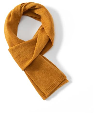 Generisch Kaschmir-Kinderschal, vielseitiger gestrickter warmer Schal für Männer und Frauen (Ingwer, 130cm*20cm)