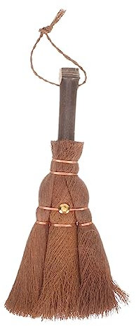 ABOOFAN Ergonomic Short Handle Duster Straw Woven Broom for Home Cleaning Supplies