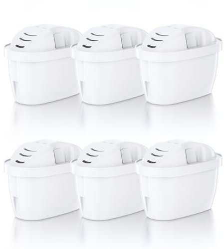Molifal Water Filter Cartridges Compatible with Brita Maxtra,Maxtra+, 6 Pack for Marella, Style, Elemaris Jugs – 5-Stage Filtration Removes Chlorine, Odor, Metals, BPA-Free, Great for Coffee & Cooking