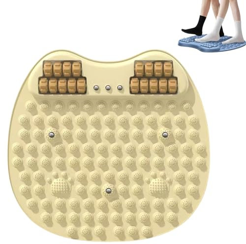 Tavola per digitopressione da jogging, per massaggi e agopressione, tappetino per massaggio ai piedi, super jogging per agopressione per rilassamento e dragaggio meridiani (giallo)