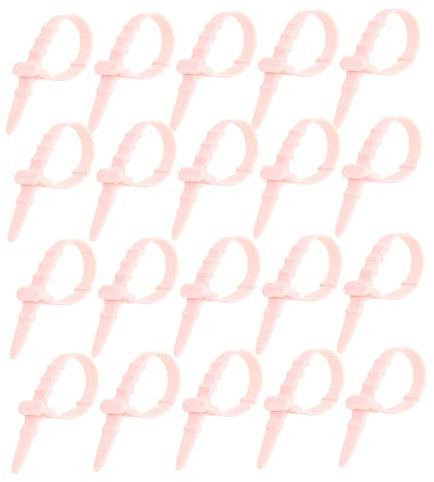 HOMSFOU 40 Pcs Silicone Data Cable Organizers and Wire Fixing Clips for Desk and Home Office in Pink, Sturdy Data Line Organizers for Headphone and Power Cord Management
