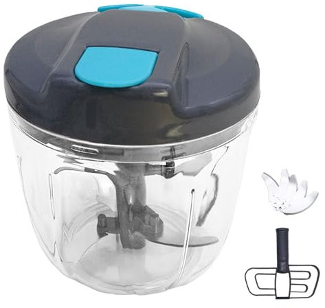 HVIHWI Affettatrice manuale per cipolle da 900 ml, tritatutto per cipolle, verdura, frutta, noci, aglio