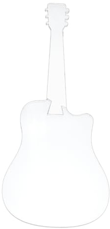 BENECREAT Plantilla de Enrutador para Tabla de Servir Guitarra, Plantilla de Incrustación de Fresadora para Carpintería con Película para Crear Incrustaciones Únicas En Letreros, Proyectos, 17x38.8cm