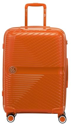 GYL Signature Valise Cabine Moyenne – Bagage Rigide Léger 100% Polypropylène avec Serrure TSA, roulettes Pivotantes et Poignée Ergonomique – Orange