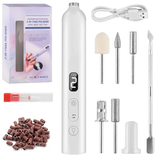 Foydream Fresa per Unghie, Lima per Unghie Elettrica Manicure Elettrico e Pedicure, Lima per Unghie Elettrica, Velocità Regolabil, per Rimozione Smalti e Gel, per Casa e Salon