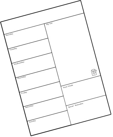 Calendario de pizarra blanca para nevera, pizarra blanca, planificador semanal, planificador familiar, tablero de anuncios, tablero de notas