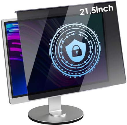 Olycism Hanging Filtro Privacy da 21,5 Pollici, Filtro Protettivo Antiriflesso e Anti Luce Blu per Schermo del Computer, Privacy Pellicola de Protezione Filtr per Display Widescreen 16:9