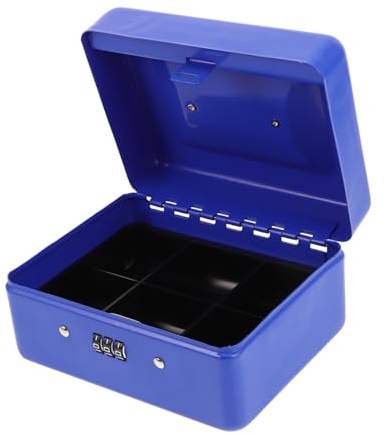 SEWOART Metall Geldkassette mit Zahlenschloss Kleine Aufbewahrbare Geldbox Dickwandige Abschließbare Metallbox für Münzen und Bargeld Tragbar für Zuhause und Büro Robuste Safe Box