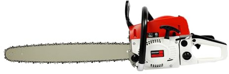 awolsrgiop Benzin Kettensäge 52CC, 2KW 7500 U/min Motorsäge, 56cm Länge der Kette, Flasche des Kraftstoffmischers und Werkzeugkasten, für Baumschnitt