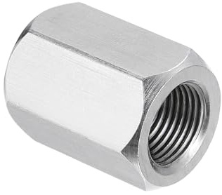 PATIKIL M14 x 1.5-Pitch 304 Stainless Steel Hex Coupling Nuts, 30mm / 1.2 Length Fully Threaded Rod Coupling Nut Studding Connector Fasteners, Silver Tone