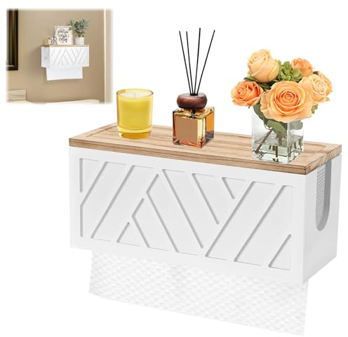 BigKing Distributeur de serviettes en papier en bois, porte-serviettes murales, porte-serviettes en papier avec couvercle, pour multipliage, en C, Z, serviettes à triple pliage,