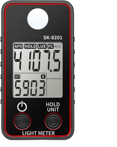 Tester professionale di temperatura e luminosità di colore con gamma di illuminazione fino a 300.000 LUX per un'analisi completa di illuminazione (SK-8 202)