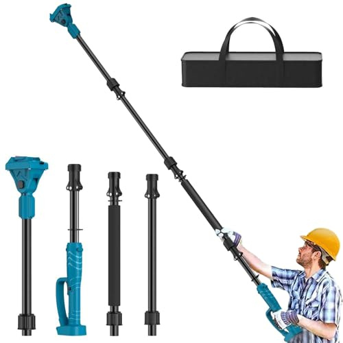 Barra telescópica de 2 m para batería y tijeras de podar con rotación de 180 grados, barra de extensión de aleación de aluminio con bolsa, barra de extensión para batería Makita de 18 V (sin batería)