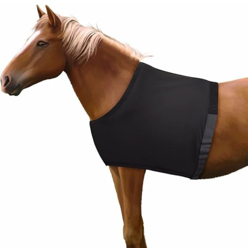 QUXVUIS Gilet di protezione per il torace del cavallo in spandex per usura resistente all'invecchiamento in poliestere ad elasticità a forma di cuore cavallo senza rughe