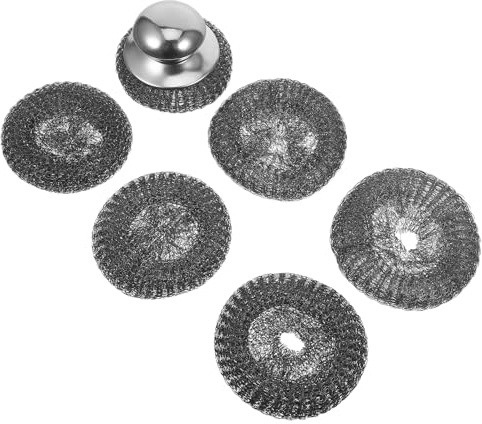 MAGICLULU Spugna in Acciaio Inossidabile per Pentole Ricambi Pad Abrasivo Resistente per Cucina Rimuove Grasso e Incrostazioni Pulizia Facile per Wok e Pentolame