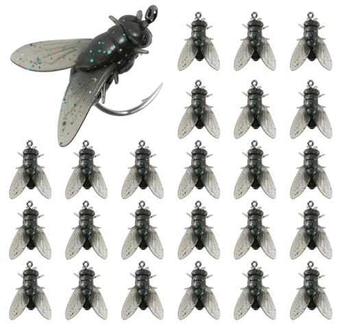 Fly Fishing Flies Lures Kit, 24 Pcs Bionic Dry Flies with Sharp Hooks for Flies Fly Fishing Lures Fish Attractant Fly Fishing Hook Fly Fishing Bait Set (0.63 * 0.78IN*24Pcs)