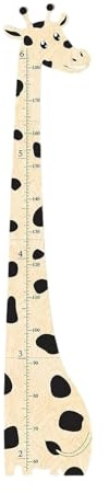 CAZSTYK Messlatte für Kinder, Giraffen-Wachstumslineal aus Holz für Wand, perfekte abnehmbare Dekoration für Kinderzimmer und Spielzimmer, Höhenlineal