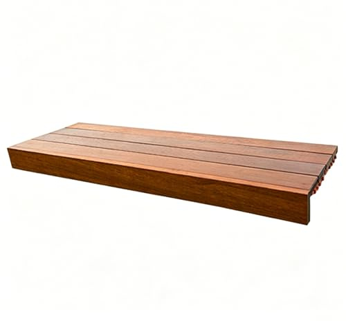Aeovot Holz-Sitzkissen Outdoor Wasserfest rutschfest Klemmkissen Garten Bodenkissen Tragbares Sitzauflagen Sitzunterlage Sitzpolster Bank für Terrasse Park Balkon Stadion Anpassbar(L 30 cm/11.8 in)