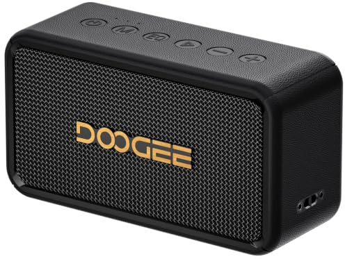 DOOGEEEco Portable Wireless Speaker, 80W Peak/65W RMS Loud Outdoor Speaker, Deep Bass Boombox Speaker, 15H Playtime, IP67 Waterproof,Drop Resistant, TWS Pairing, DSP EQ, USB/TF/AUX for Party
