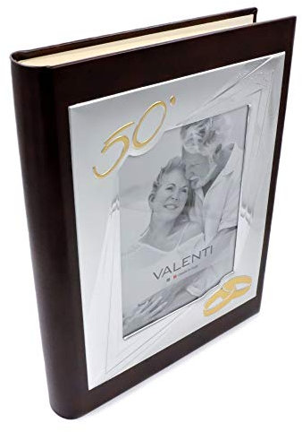 Valenti Argenti Album Portafoto 50° Anniversario Nozze Oro Foto Copertina cm 13x18 by