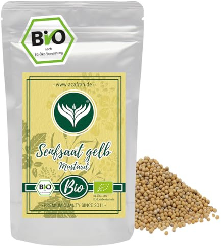 Azafran BIO Senfsaat gelb/weiß - Senfsamen/Senfkörner 250g