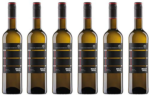 6 Flaschen Merlot ist weiss! Merlot Blanc de Noir trocken 2018