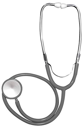 Dual Head EMT Aluminium Lightweight Doctors Nurses Vet Student Medical Stethoscope - Grey