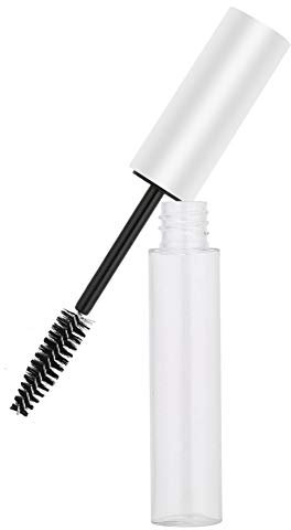 ANGGREK Tubo per Mascara, Tubo Vuoto 10 Ml per Mascara, Bottiglia Contenitore per Spazzola per Ciglia Fai Te con Bacchetta (Tappo Bianco 10 ml)