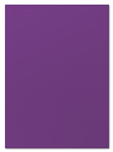 FarbenFroh by GUSTAV NEUSER 50x DIN A4 Papier - Brombeer (Lila) - 110 g/m² - 21 x 29,7 cm - Briefpapier Bastelpapier Tonpapier Briefbogen