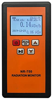 Tragbarer Nuklearstrahlungsdetektor Handheld LCD Digital Counter Dosimeter Beta X, Y-ray Tester Nuclear Radiation Display für Home Office Outdoor Hunting(Orange)