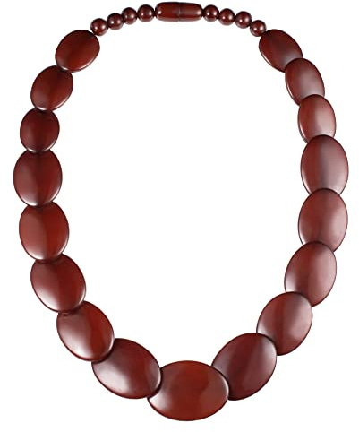 ZAVANA 60 cm lange Statement-Halskette für Frauen, handgefertigte Boho Chic Chunky Halskette für Damen in verschiedenen Farben, eleganter Bohème-Modeschmuck