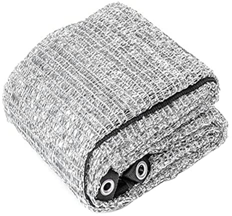 SunaOmni Aluminet Tissu d'ombrage réfléchissant en aluminium Filet de protection solaire résistant aux UV avec œillets pour fleurs plantes terrasse jardin argent 9,84 x 13,12 pieds