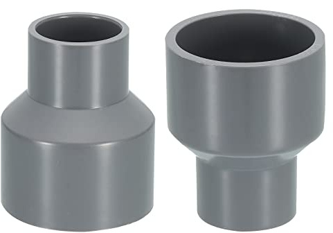 sourcing map 2 Paquete PVC Tubería Montajes - Agua Tubería Incrementador Reductor Conectores Adaptadores, Reductor Acoplamiento Zócalo, Aplicar a Exterior/Jardín (25mm y 40mm ID)