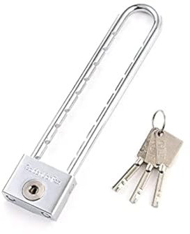 Lucchetto ad arco lungo – Lucchetto lungo – Lucchetto impermeabile lucchetto chiave serratura porta serratura armadio lucchetto a fascio lungo argento