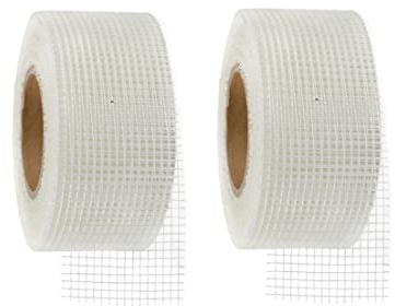 Karrma Ltd. Plasterboard Tape - Drywall Tape Strong White Mesh,Reinforce Joints, Repairs Cracks,Easy To Apply 2 Rolls of 20m