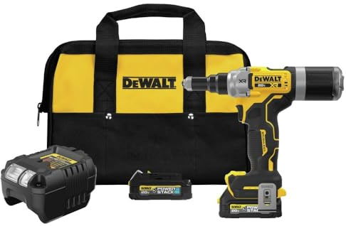 DEWALT 20V MAX XR Cordless Rivet Tool, 1/4, Battery and Charger Included (DCF414GE2)